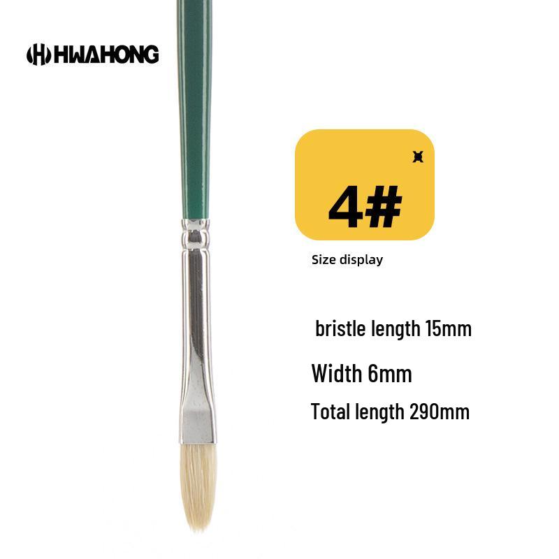 Koreanischer Hwahong 808 Serie Borstenpinsel für Öl-, Wasserfarben-, Gouache- und Acrylmalerei