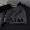 Wool Alphabet Bag Head Hat Women's Fashion Versatile Big Head Circumference Pullover Cold Hat Knitted Stacking Hat