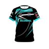 Nuova maglia da bowling Global G con pallino verde e sfumature, manica corta