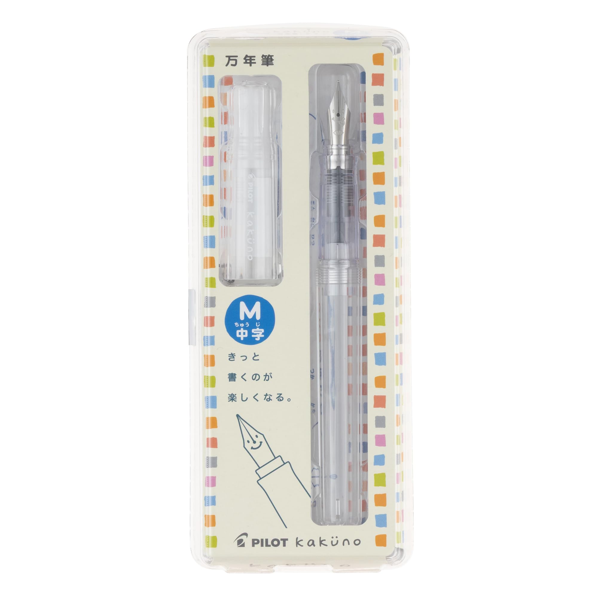 PILOT Kakuno Medium FKA1SRNCM Nib, Transparent,