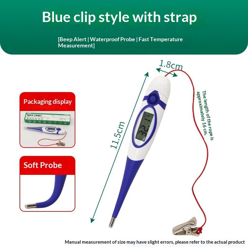1Pcs Digital Pet Dog Cat Veterinary Thermometer Professional Animal Digital Thermometer With Soft Probe Waterproof Equipment