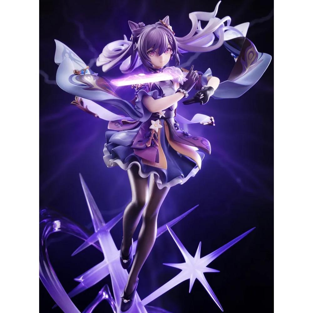 25cm Anime Figure Genshin Impact Keqing Shenhe Hu Tao Xiao Standing Sword Model Decoration Collection Toy Sexy Japanese Dolls