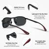 SUNGAIT Aviator Polarized Sunglasses for Driving and Alloy Temple Spring JP Men, Golf, Al-Mg Hinges, UV400, SGT302-HH