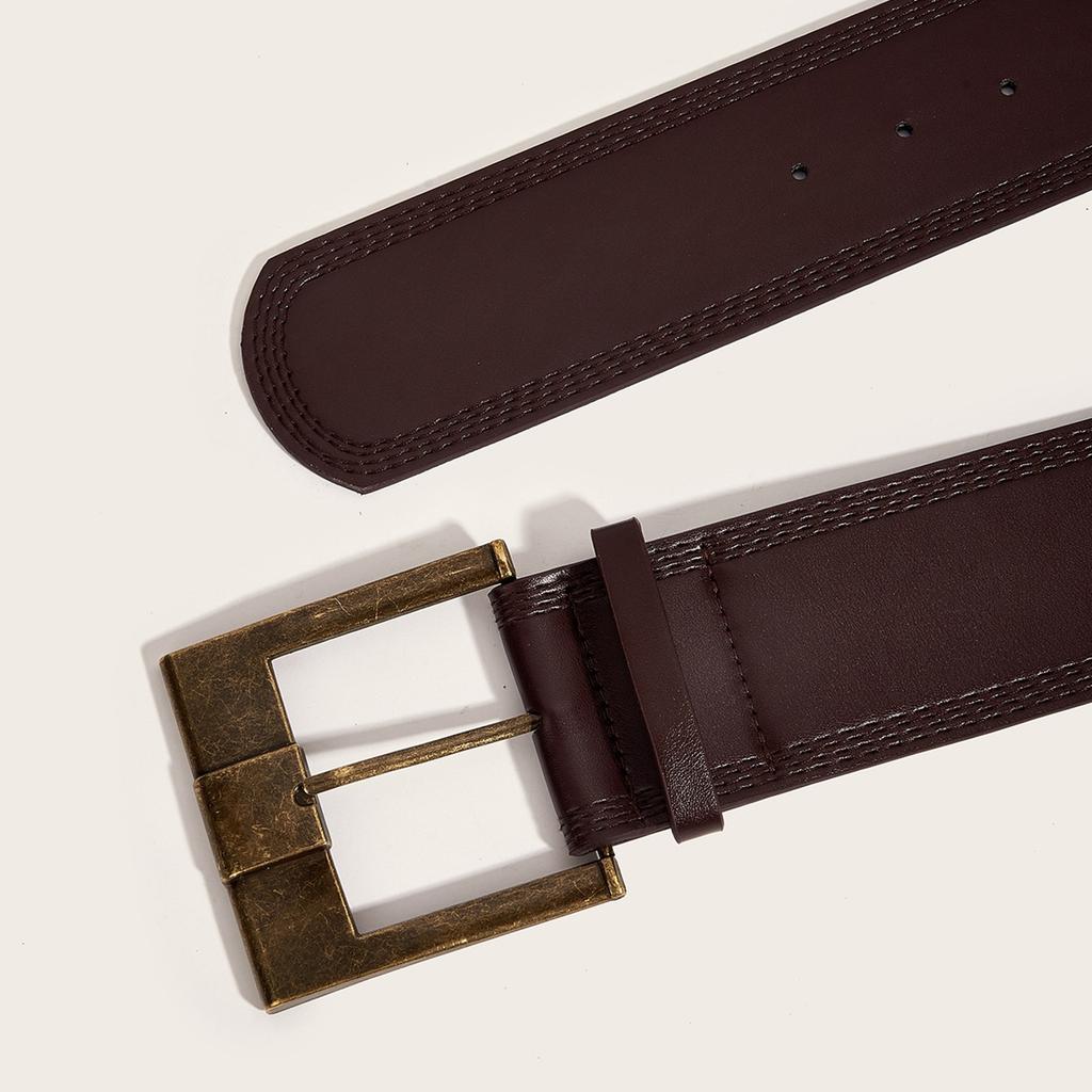 Oversized Waist Chain Buckle Punk Chain Cowgirl Belt for Women Proms Club Party for Jeans Dresses Wide