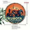 Vintage Kubota Traktor Metallblechschild Retro Landmaschinen Wandkunst Dekor für Garage Man Cave