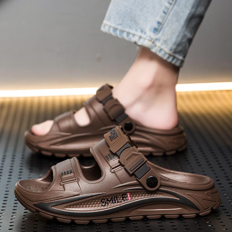 Summer Men's Sandals Outdoor Wear Dual-purpose Slippers Soft Sole EVA Anti Slip Beach Sandals
