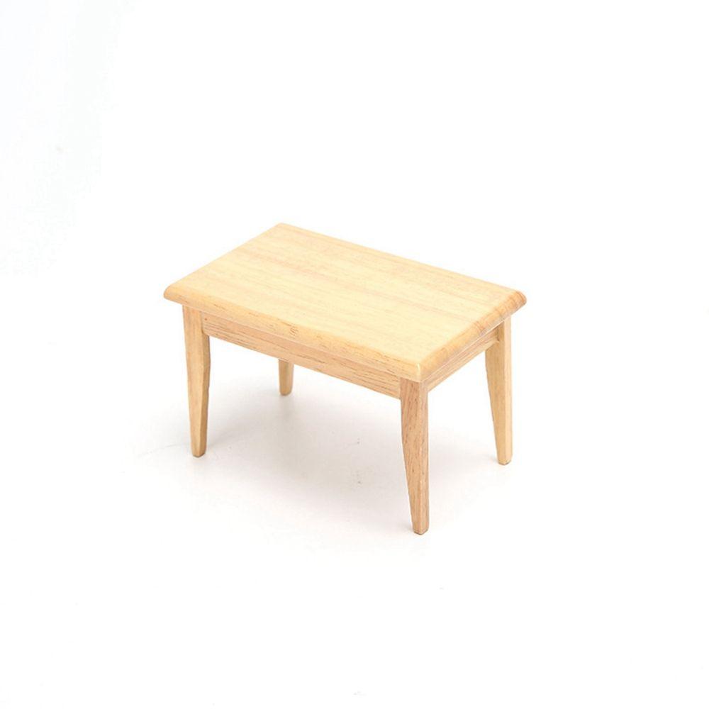 Miniature 1/12 Dollhouse Wooden Table Simulation Chair Table Furniture Toys Doll House Decoration