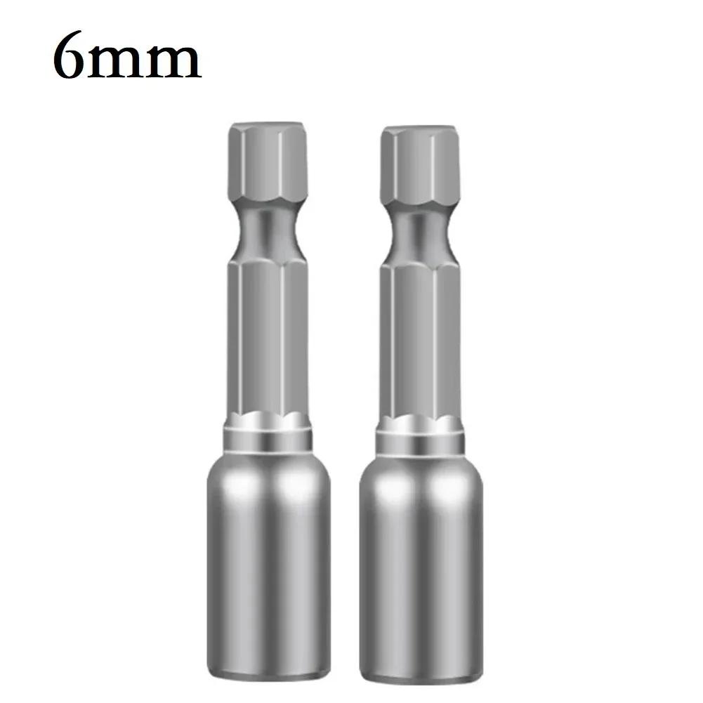 

2PCS 6-13mm Impact Socket Magnetic Nut Screwdriver 1/4in Hex Shank Electric Drill Bit For Power Drills Cordless Magnetic Drivers