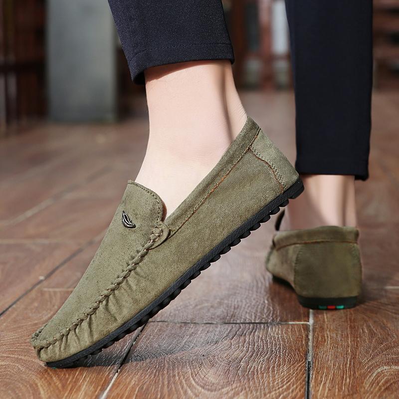 Plus Size Penny Loafers Masculino Men Casual Shoes Breathable Man Moccasins Leather Slip On Flats Lightweight Mens Driving Shoes