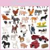Realistic 34 Piece Mini Farm Animal Model Set Featuring Pvc Chicken Duck Pig Dog Cat Cow Sheep Horse Donkey Figurines