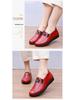 Korean Waterproof Leather Casual Sports Shoes for Middle-Aged and Elderly Women