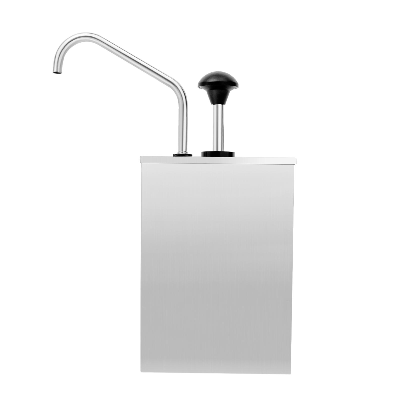 

Диспенсер-насос из нержавеющей стали объемом 4,2 кварты для сырного соуса, помадки, карамели, оборудование для коммерческих кухонь, буфетов, кофеен, с одним нажатием серебряный