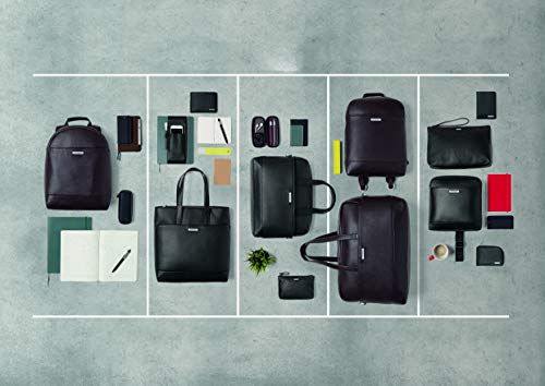 Moleskine ET84CMRTBKBK Classic Match Round Top Backpack, Leather Business Backpack, Wood Brown