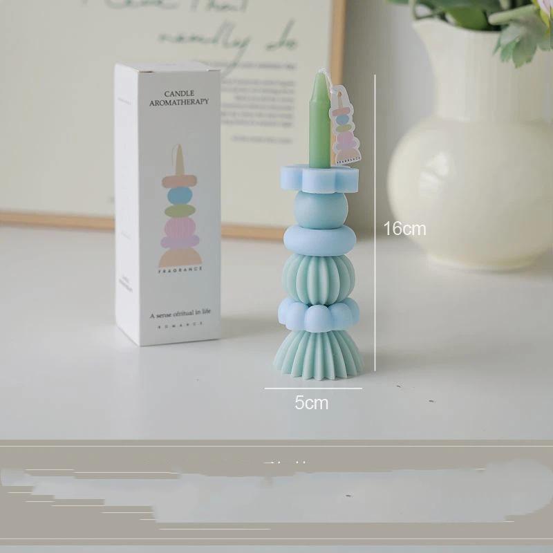 Stackable Smoke-Free Scented Candles—Cute Gift Box Set for Anniversaries and Birthdays: Creative, Atmospheric Decorative Fragrance Ornaments