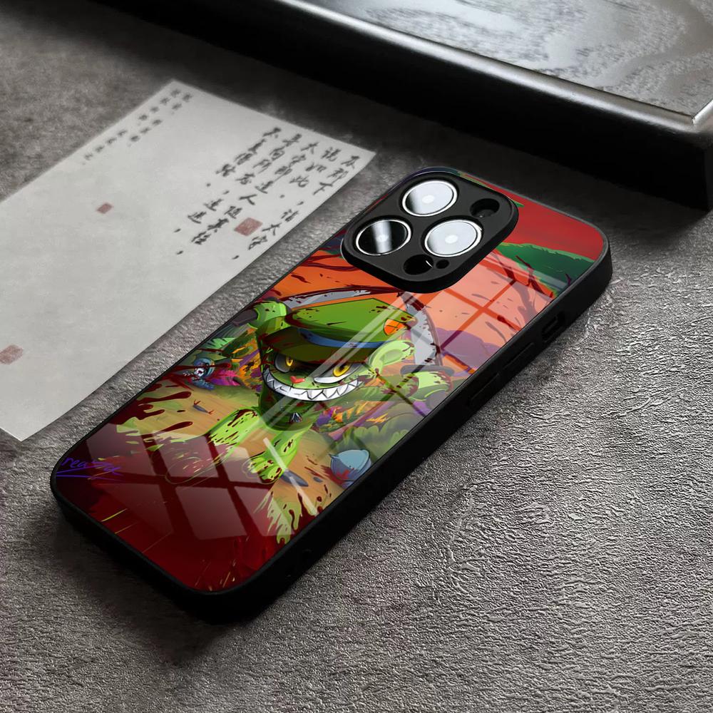 

Phone Case For IPhone 17 Pro Max 14 Pro 15 12 11 13 Mini X XR XS 16 Plus SE Glass Cover Cartoon Happy Tree Friends iPhone14 Plus