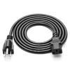 US Certified 3-Pin Y-Shape C13 Power Cord for Computers & Printers