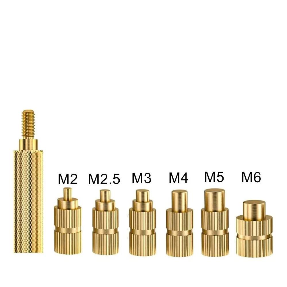 Heat Set Soldering Iron Tip Head Insert M2-M6 Hot Melt Brass Embedded Thread Nut Kit for Plastic Soldering