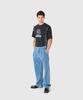 MARINE SERRE (M) Denim Straight Jeans Light Blue Light Blue Denim Straight Jeans Bl05 Light Blue
