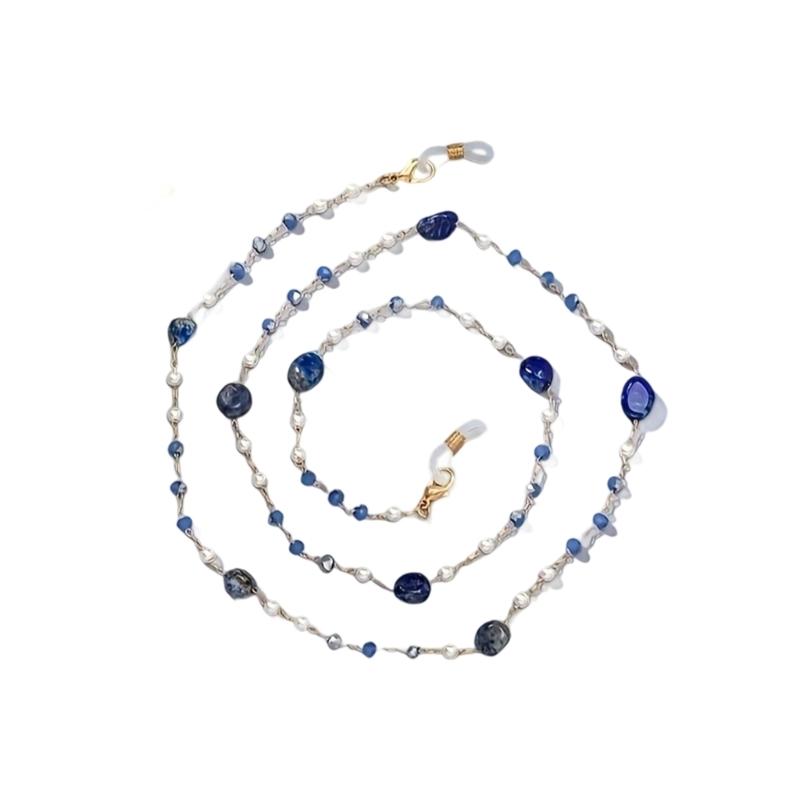 

Popular Crystal Eyewear Chain With Bead Beads 72cm Secure Nonslip Glasses Holder Eyeglasses Necklace for Adult 1