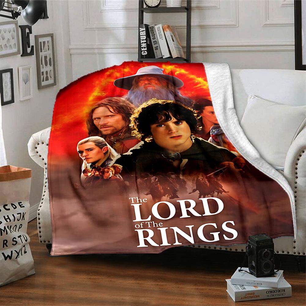 1pc The Lord of The Rings Flannel Blanket Soft Warm Throw for Home, Office, Travel, All-Season Cozy Bedding GiftL1268