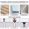 5Pcs 82 Degree Countersink Drill Bit Set Hex Shank 5 Flute for Metal Wood Hex Shank Countersink Bits