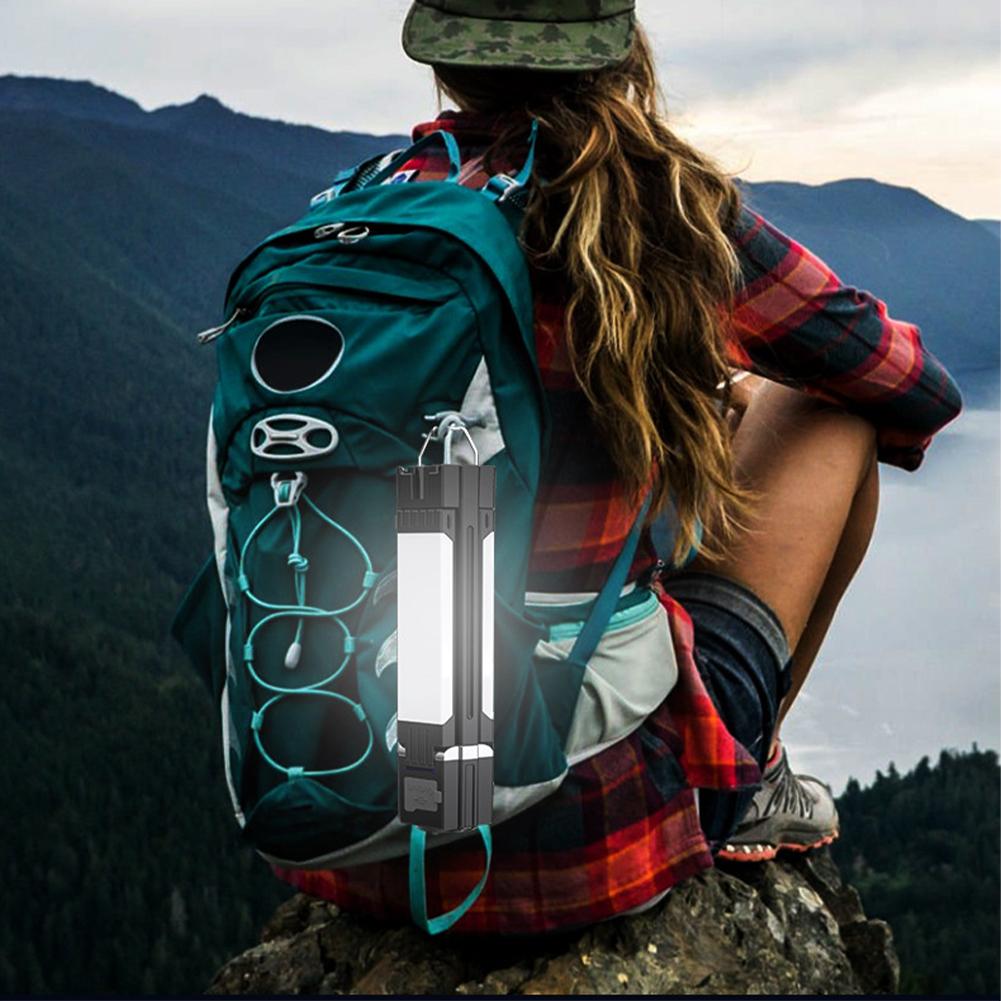 Folding LED Camping Light Multifunctional Tent Lamp Type C USB Charging Collapsible Tent Light for Hiking Emergency