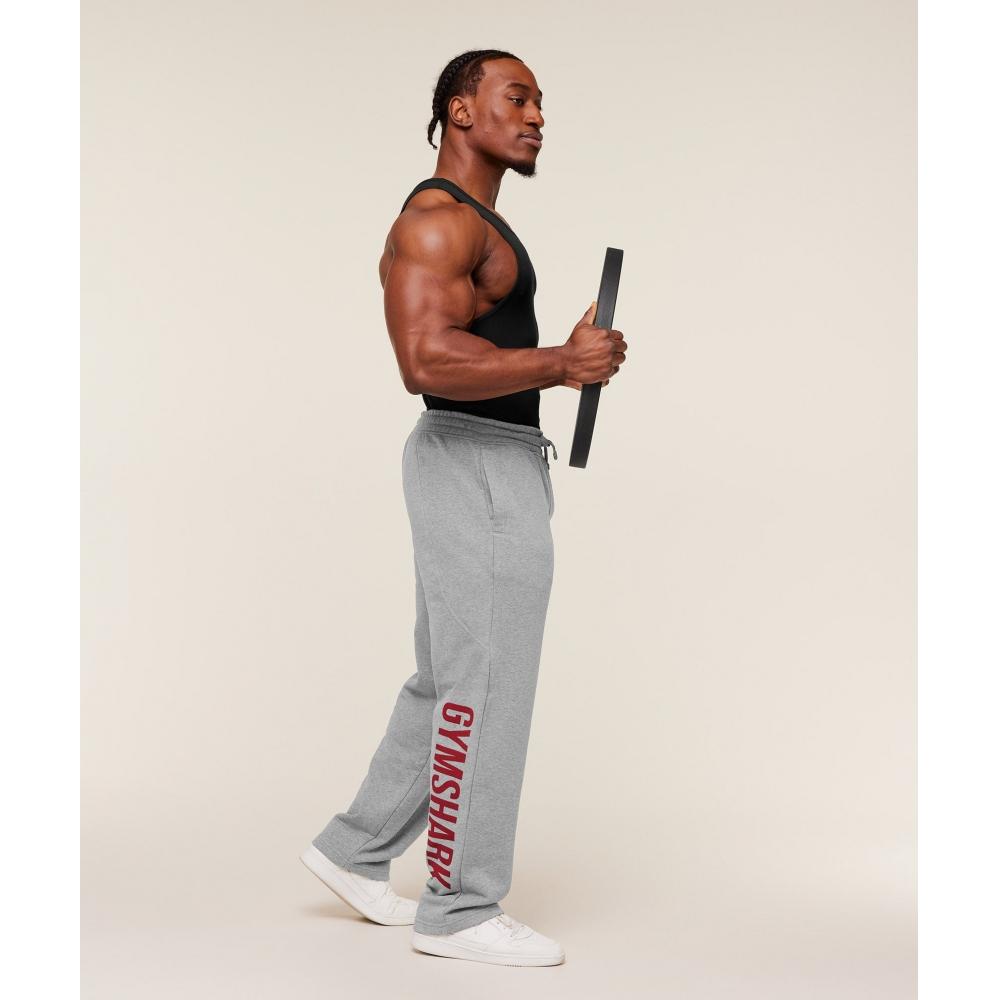 Gymshark Power Straight Leg Pants Charcoal Core Marl Sets Red A4c6b Gdhg