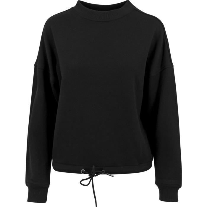 Pull Oversized - Urban Classics - Noir - Col Arrondi - 63% Coton - 37% Polyester
