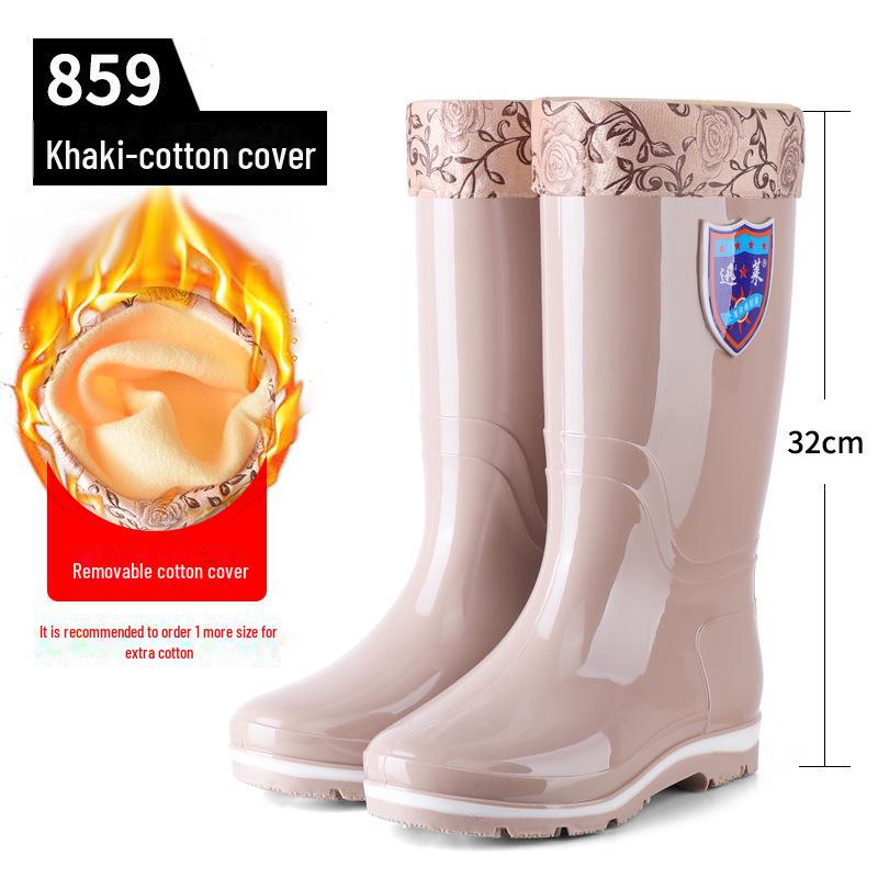 

Жіночі нековзні гумові чоботи середньої довжини - модне, зносостійке, водонепроникне взуття для кухні та використання на вулиці 40