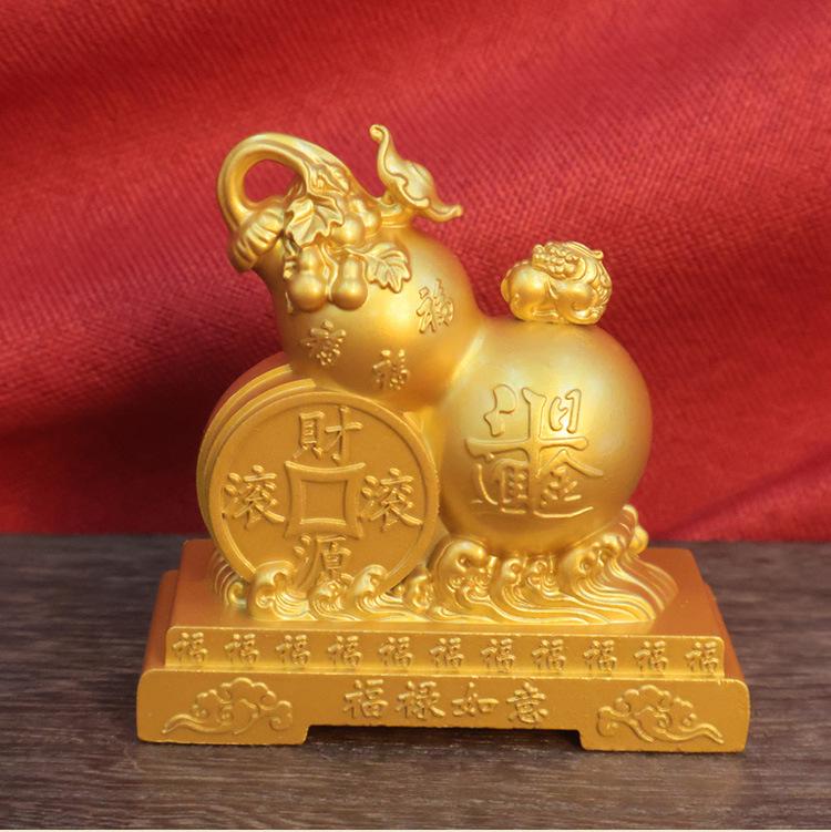 קישוט Fu דמות Fu Lu Fu Ruyi דלעת כסף Pixiu קישוט לשולחן בסלון הבית