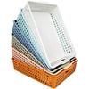 6pcs Plastic Paper Storage Trays A4 Size Classroom Desk Organizer Baskets for Teacher Student Office Room Use