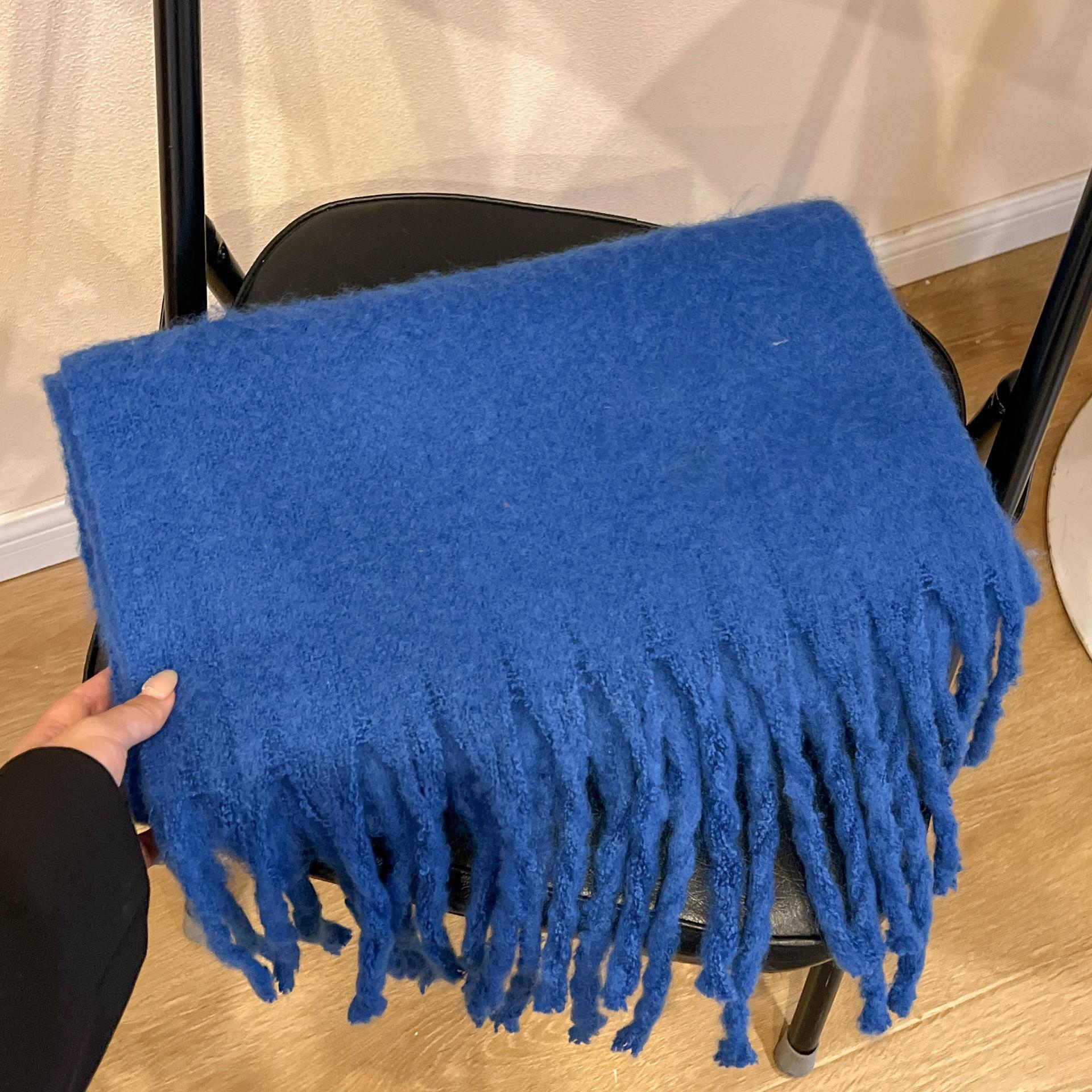 

«Одноколірний жіночий шарф на осінь/зиму 2024 року – високоякісна, щільна, тепла, універсальна шаль у корейському стилі» 195*36cm