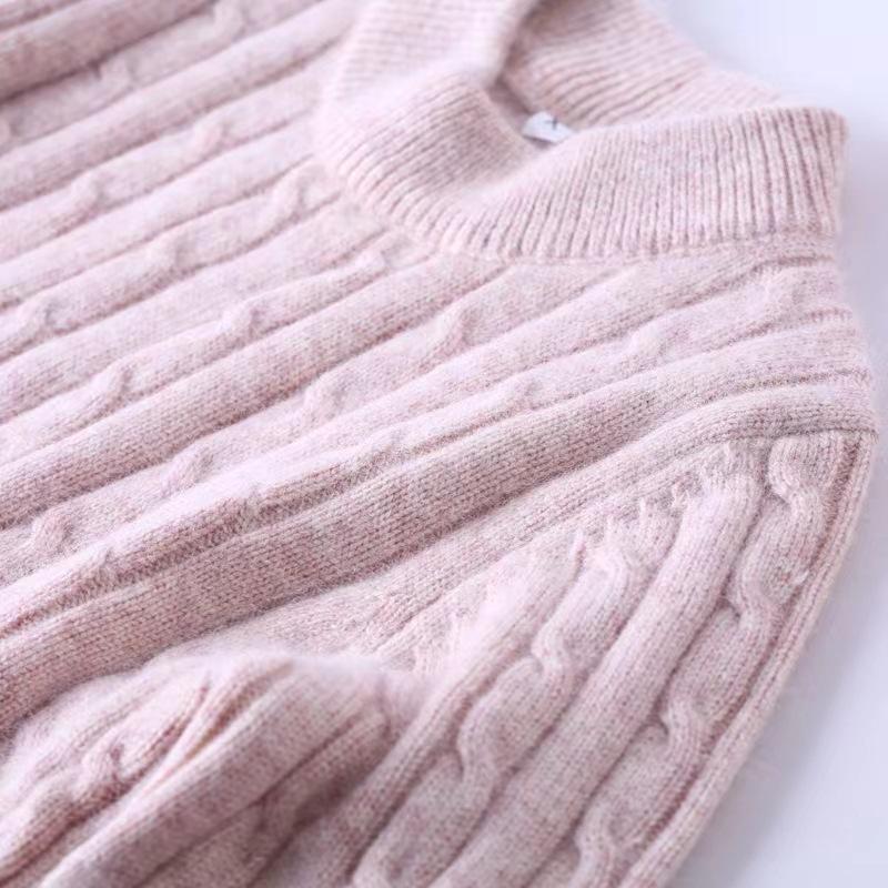 Children's Cashmere Sweater: Boys' and Girls' Thick Knitted Pullover for Autumn and Winter