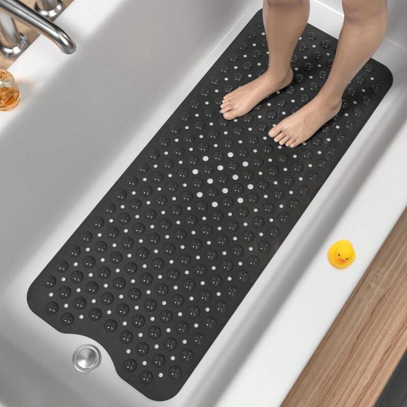 Extra Long Non-Slip Bathtub Mat With Drainage Holes And Suction Cups Non-Slip Bathtub Mat