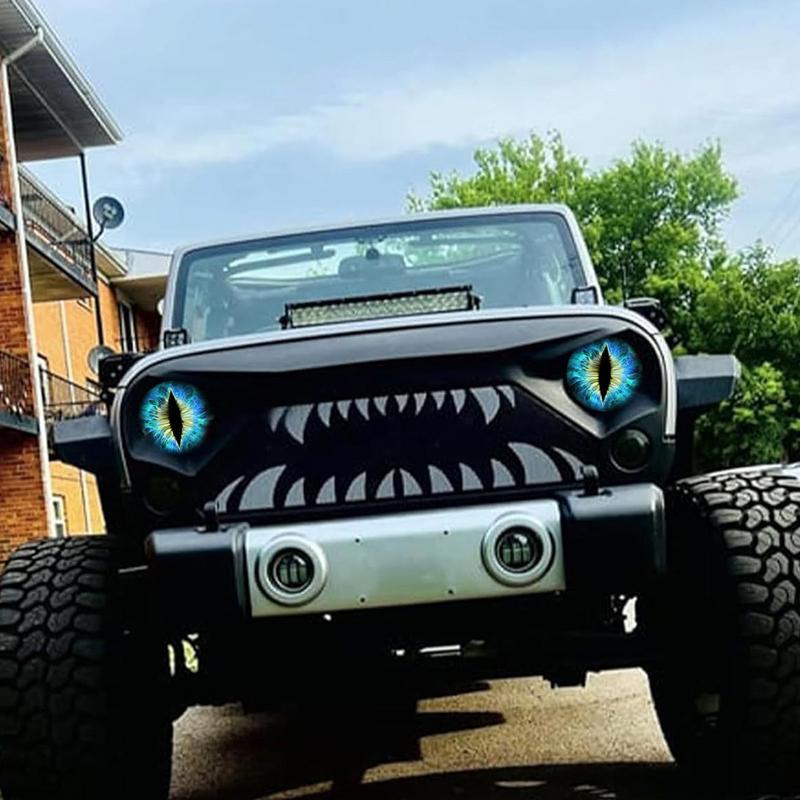 Beast Eyes Scheinwerferaufkleber Rund Auto Scheinwerfer Beast Eyes Aufkleber 3D Stereoskopisches Design Dekorationsaufkleber Für Fast Autos