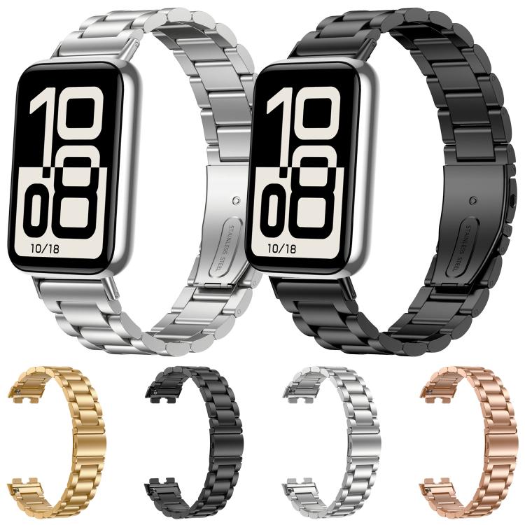 Three‑Beads Stainless‑Steel Replacement Watch Band Strap for Honor Band 11 / Band 11 Pro