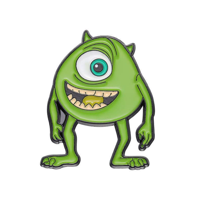

Персонаж Мультяшный Привлекательный Значок Брошь с Игривым Дизайном Зеленого Монстра
