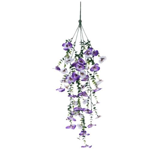 Artificial Morning Glory Teardrop Swag for Front Door UV Resistant Spring Hanging Faux Flower