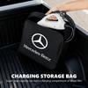 Oxford Cloth Car Charge Cable Case Organiser Waterproof Charging Gun Storage Bag For Benz AMG VIANO GLB GLC GLE GLK W108 W124