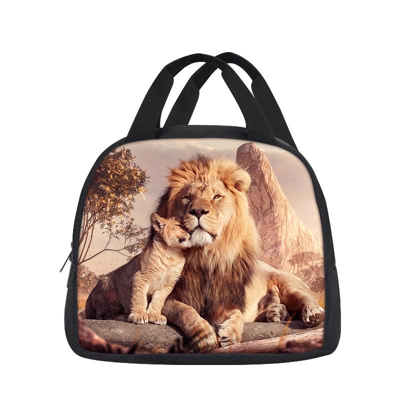 lion lunch bag versatile cartoon large capacity new item, best gift for boys and girls on school birthdays