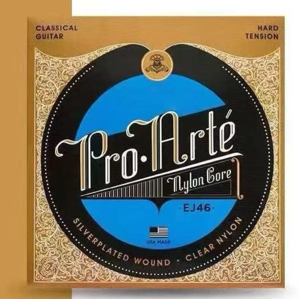 Folk Akustikgitarrensaitensatz 6 Rostbeständige Saiten, Langlebige Klassiksaiten EJ45EJ46EJ49EJ27n, Musikzubehör