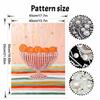 Easy DIY Framed Pearl Bead Painting Kit with Orange Fruit in Bowl Pattern 3D Sparkling Canvas Art for Home Decoration Gift Idea