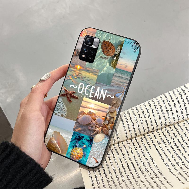 Phone Case For Xiaomi Poco C71 15T 14T Pro Redmi note 15 14 14 13 Pro Redmi A5 15C 13C Starfish Shell blue Ocean