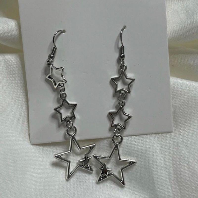 Contemporary Hollow Star Earrings for Women - Fresh, Unique Design