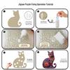 HOOLOOG Irregular Wooden Cat Jigsaw Puzzle Money Box Gift