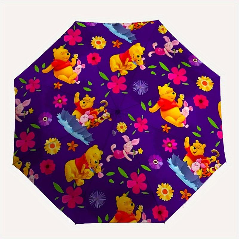 

1pc Winnie-the-PoohDesign Automatic Opening/Closing Folding Umbrella with 8 Iron Ribs, Portable Sunshade for Men and Women y250724041