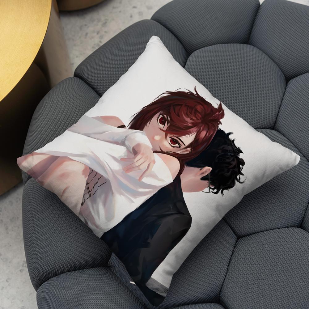 Dan Da Dan anime Cushion Cover Reversible Plush Pillow Cover – For car, sofa, bedroom, perfect as a gift.