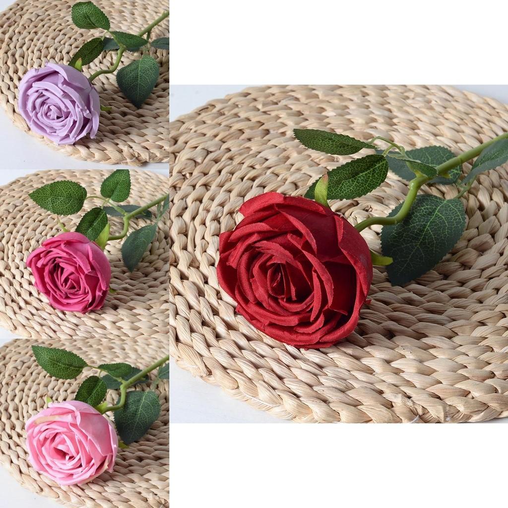 Rose Flower Artificial Silk Bouquet Wedding Decor Romantic Gift For Home Parties