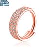 Titanium Seamless Septum Ring with Inlaid Rhinestone Earrings & Tragus Piercing Jewelry.
