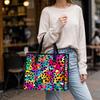 Colorful Leopard Print Tote Bag Fashion Large Capacity Casual Handbag for Women Shopping Daily Use